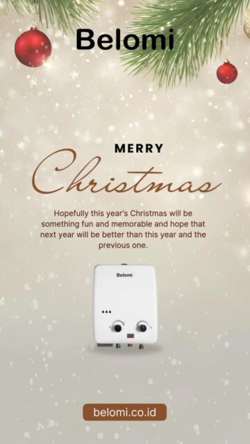 Selamat Natal! Semoga keharmonisan selalu menyertai setiap langkahmu.

#christmas
#natal
#mandiairhangatpraktis
#belomi
#gaswaterheater
#waterheater
#belomigaswaterheater
#pemanasair
#pemanasairgas
#pemanasairhemat